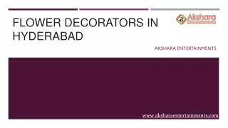 Flower Decorators in Hyderabad