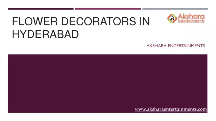 flower decorators in hyderabad