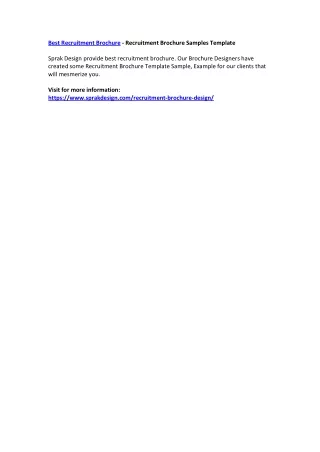 best recruitment brochure recruitment brochure