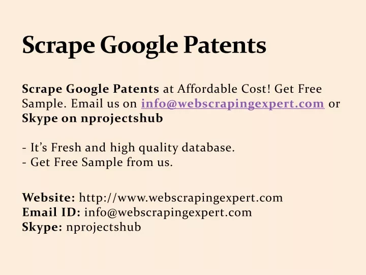 scrape google patents