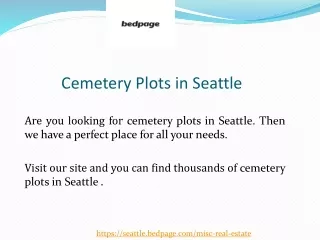 Cemetery Plots for sale in Seattle