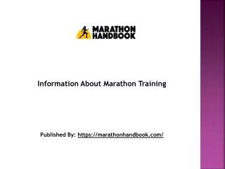 Information About Marathon Training