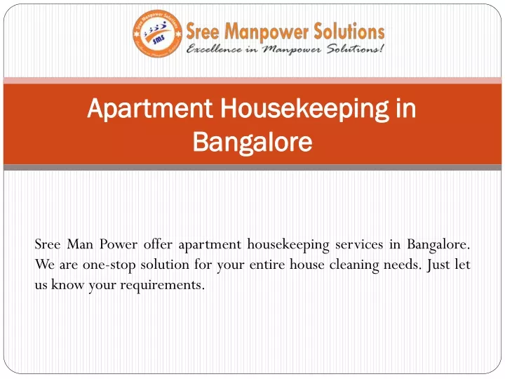 apartment housekeeping in bangalore