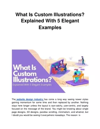 what is custom illustrations explained with 5 elegant examples
