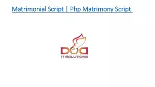 matrimonial script php matrimony script