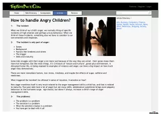 How to handle Angry Children?