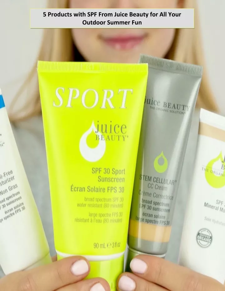 5 products with spf from juice beauty