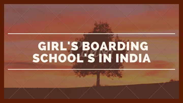 girl s boarding school s in india