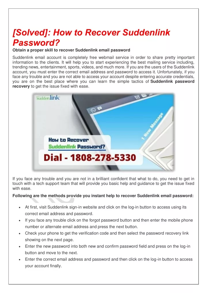 solved how to recover suddenlink password obtain