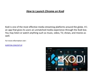 how to launch chrome on kodi