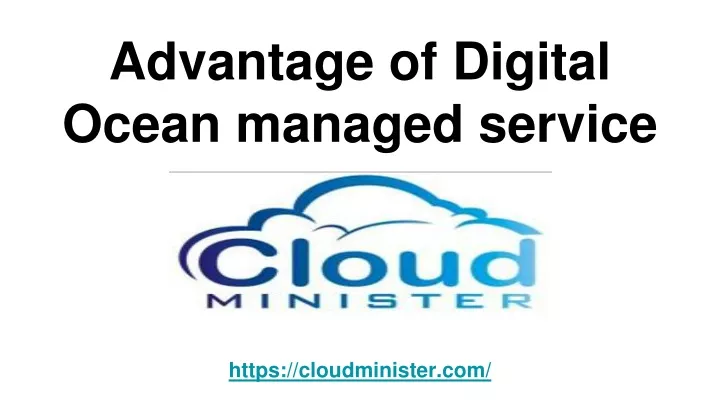 advantage of digital ocean managed service