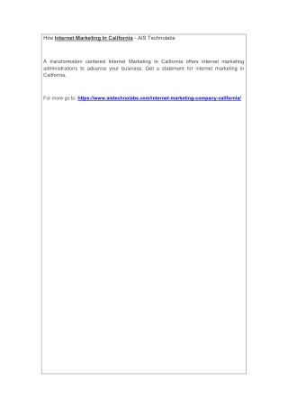 hire internet marketing in california