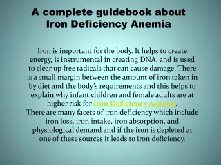 Complete Guide on Anemia - Iron Catch