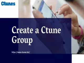 Create a Ctune Group