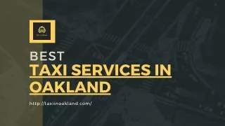 Affordable Taxi Services in Oakland CA | TaxiinOakland