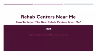 Rehab Centers Near Me