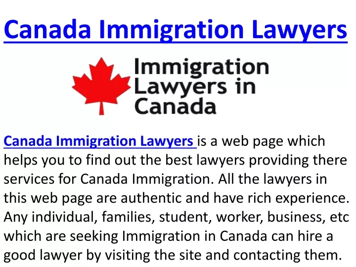 canada immigration lawyers