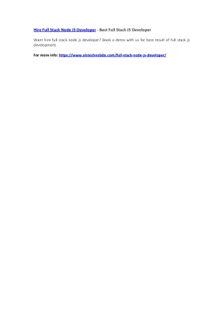 hire full stack node js developer best full stack