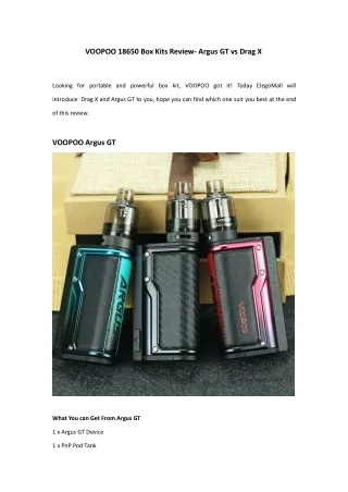 voopoo 18650 box kits review argus gt vs drag x