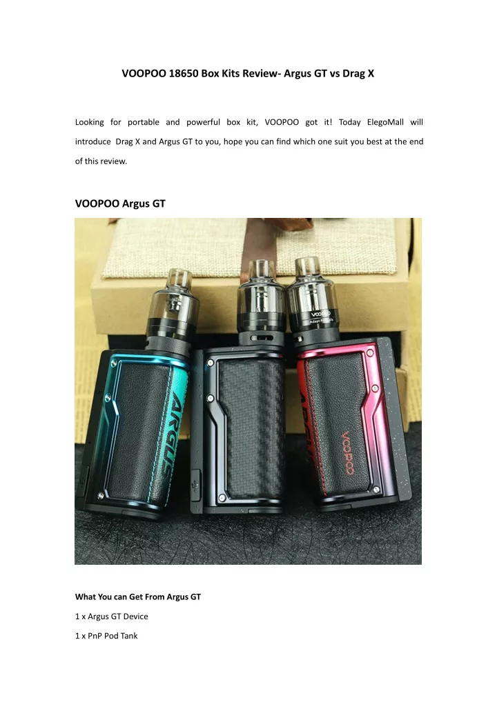 voopoo 18650 box kits review argus gt vs drag x