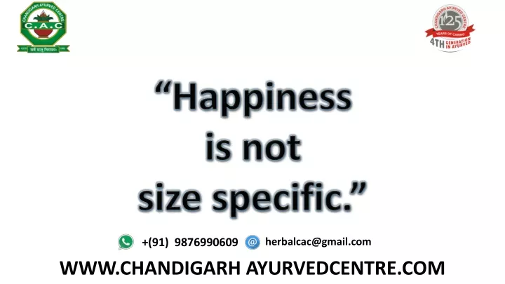 happiness is not size specific