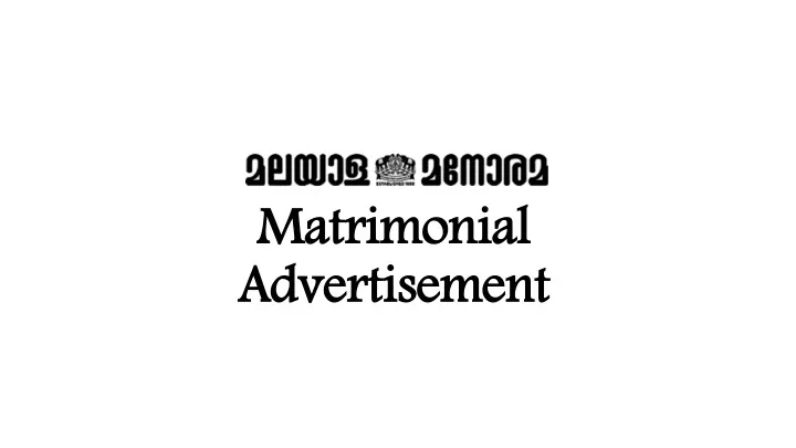 matrimonial advertisement