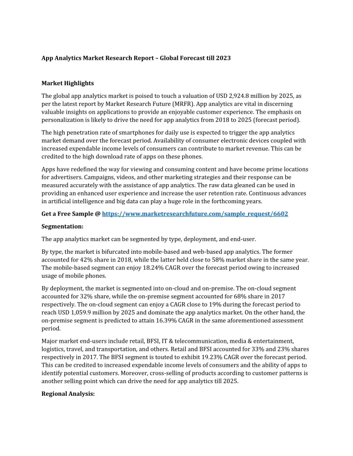 app analytics market research report global