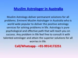 91-9914172251 Muslim astrologer in Australia Sultan Mirza