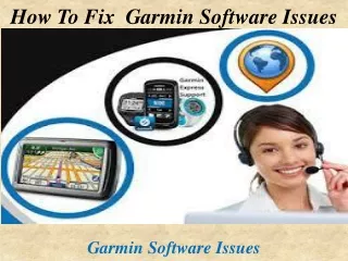 how to fix garmin software issues