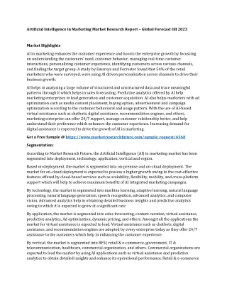 artificial intelligence in marketing market