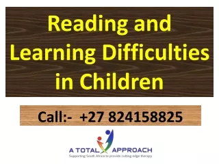 reading and learning difficulties in children