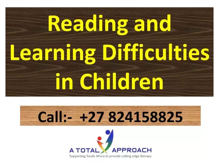 reading and learning difficulties in children