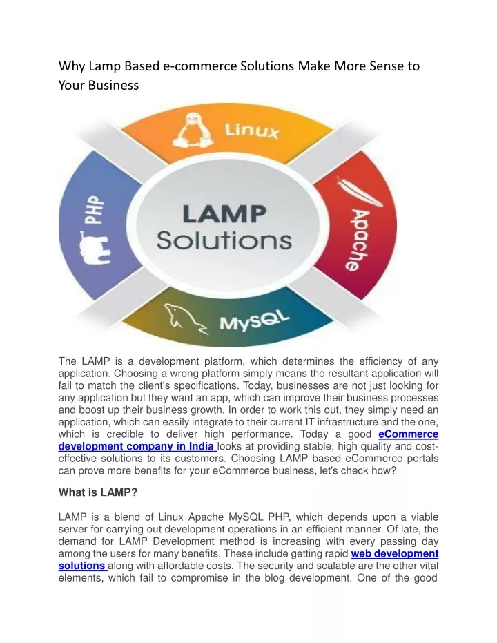 why lamp based e commerce solutions make more