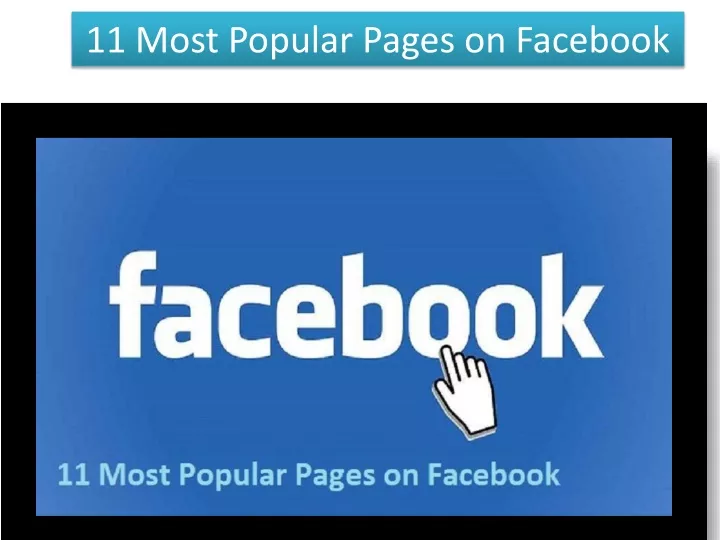 11 most popular pages on facebook