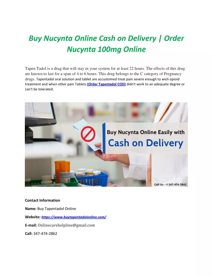 buy nucynta online cash on delivery order nucynta