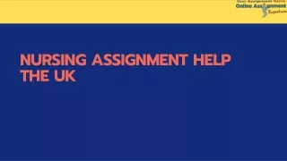 nursing assignment help the uk