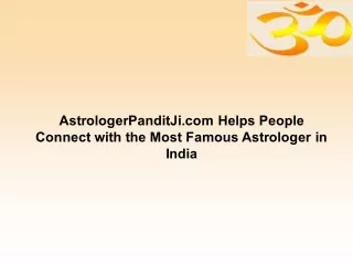 astrologerpanditji com helps people connect with
