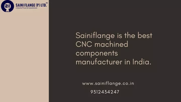 sainiflange is the best cnc machined components