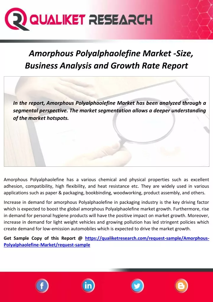 amorphous polyalphaolefine market size business