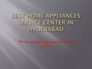 Best Home Appliances