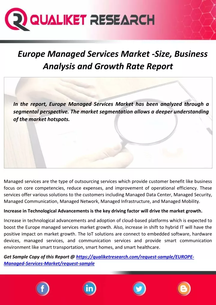 europe managed services market size business