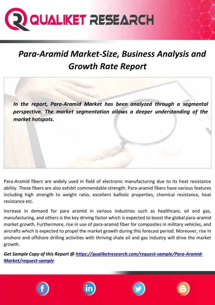 para aramid market size business analysis