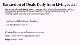 Extraction of Deals Daily from Livingsocial