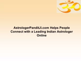 astrologerpanditji com helps people connect with