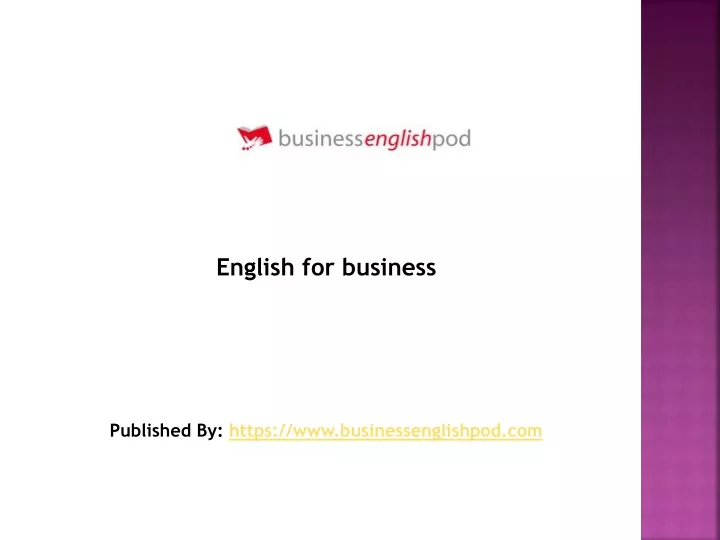 english for business published by https