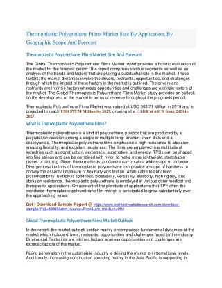 thermoplastic polyurethane films market size