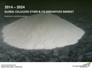Cellulose Ether & Its Derivatives Market Forecast, 2024