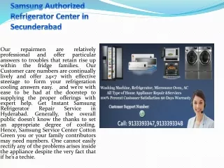 Samsung Authorised Refrigerator Center in Secunderabad