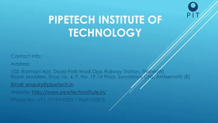 pipetech institute of technology