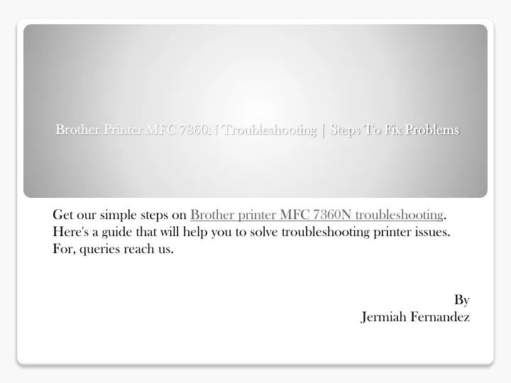 brother printer mfc 7360n troubleshooting steps to fix problems